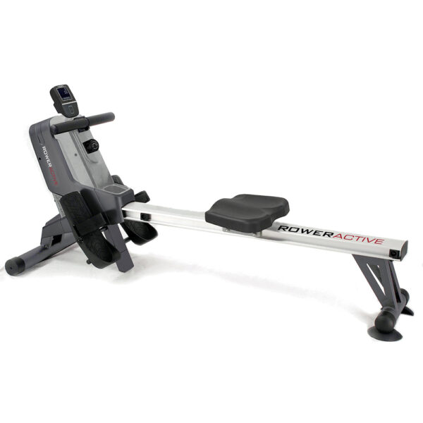 Irklavimo treniruoklis Toorx Rower Active baltame fone, vaizdas iš šono